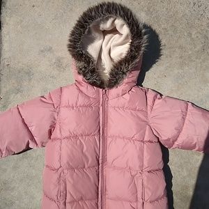 3T Old Navy Hooded Pink Coat